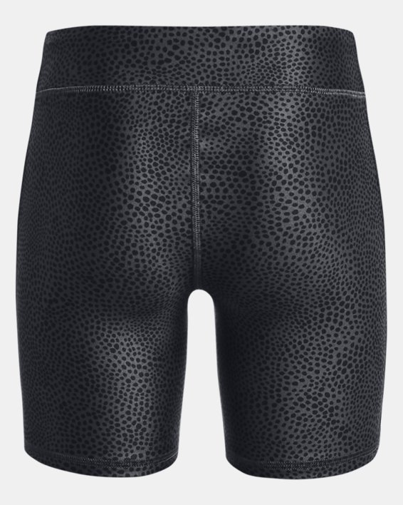 Girls' HeatGear® Printed Bike Shorts, Black, pdpMainDesktop image number 1